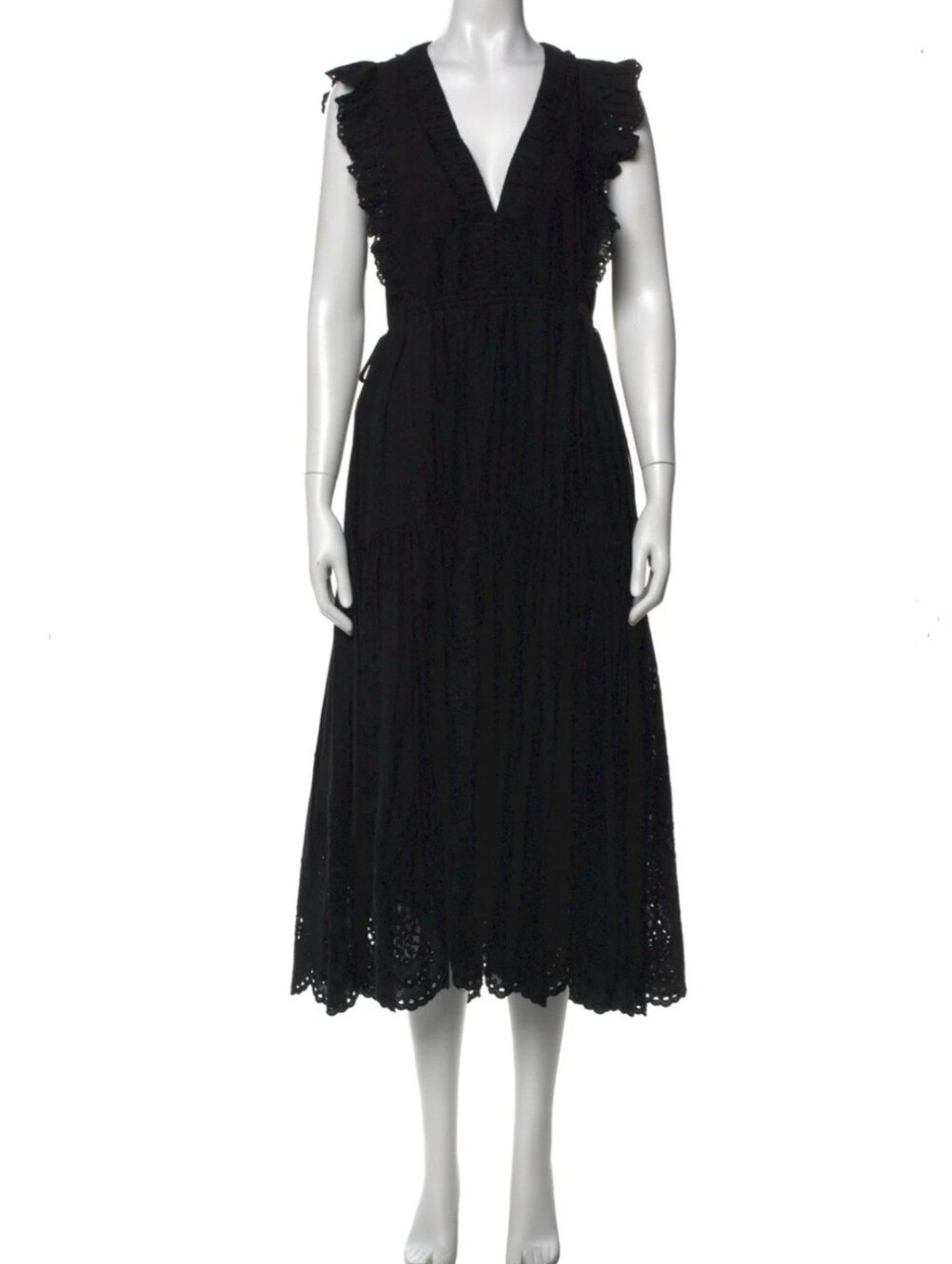 La Ligne Eyelet Cotton Dress S